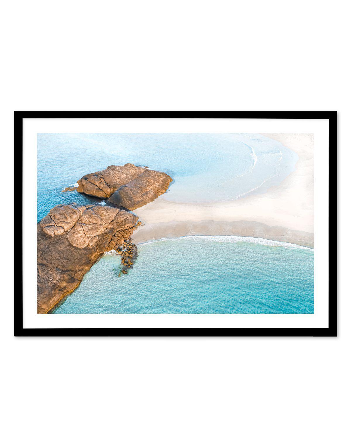 Wylie Bay Rocks Art Print-PRINT-Olive et Oriel-Olive et Oriel-A5 | 5.8" x 8.3" | 14.8 x 21cm-Black-With White Border-Buy-Australian-Art-Prints-Online-with-Olive-et-Oriel-Your-Artwork-Specialists-Austrailia-Decorate-With-Coastal-Photo-Wall-Art-Prints-From-Our-Beach-House-Artwork-Collection-Fine-Poster-and-Framed-Artwork