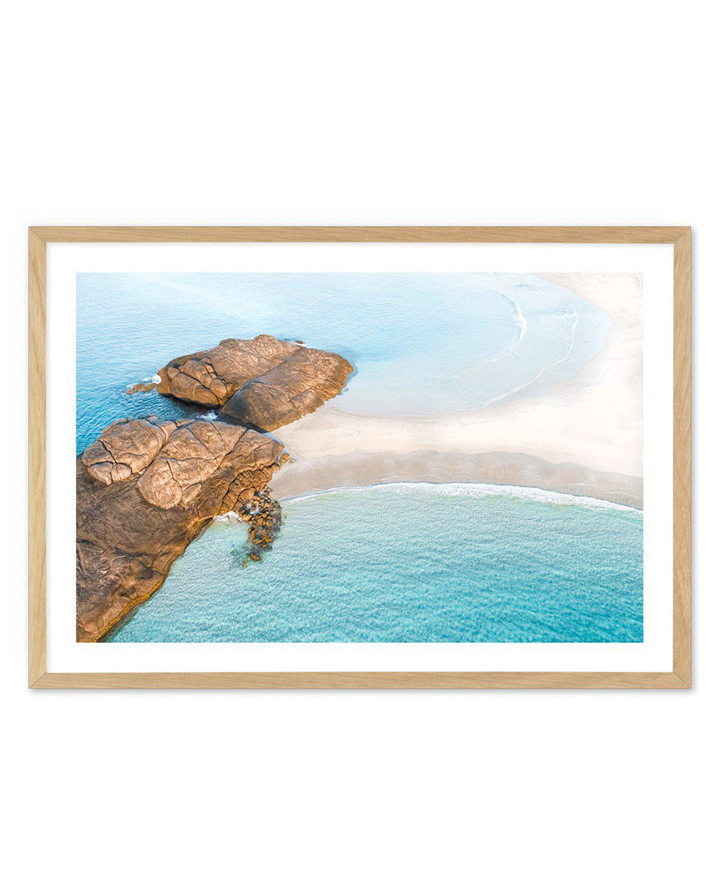 Wylie Bay Rocks Art Print-PRINT-Olive et Oriel-Olive et Oriel-A5 | 5.8" x 8.3" | 14.8 x 21cm-Oak-With White Border-Buy-Australian-Art-Prints-Online-with-Olive-et-Oriel-Your-Artwork-Specialists-Austrailia-Decorate-With-Coastal-Photo-Wall-Art-Prints-From-Our-Beach-House-Artwork-Collection-Fine-Poster-and-Framed-Artwork