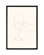 Wine Line Art II Art Print-PRINT-Olive et Oriel-Olive et Oriel-A5 | 5.8" x 8.3" | 14.8 x 21cm-Black-With White Border-Buy-Australian-Art-Prints-Online-with-Olive-et-Oriel-Your-Artwork-Specialists-Austrailia-Decorate-With-Coastal-Photo-Wall-Art-Prints-From-Our-Beach-House-Artwork-Collection-Fine-Poster-and-Framed-Artwork