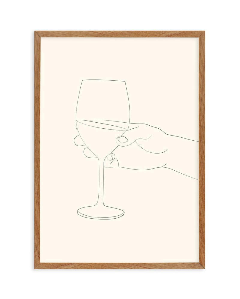 Wine Line Art II Art Print-PRINT-Olive et Oriel-Olive et Oriel-50x70 cm | 19.6" x 27.5"-Walnut-With White Border-Buy-Australian-Art-Prints-Online-with-Olive-et-Oriel-Your-Artwork-Specialists-Austrailia-Decorate-With-Coastal-Photo-Wall-Art-Prints-From-Our-Beach-House-Artwork-Collection-Fine-Poster-and-Framed-Artwork