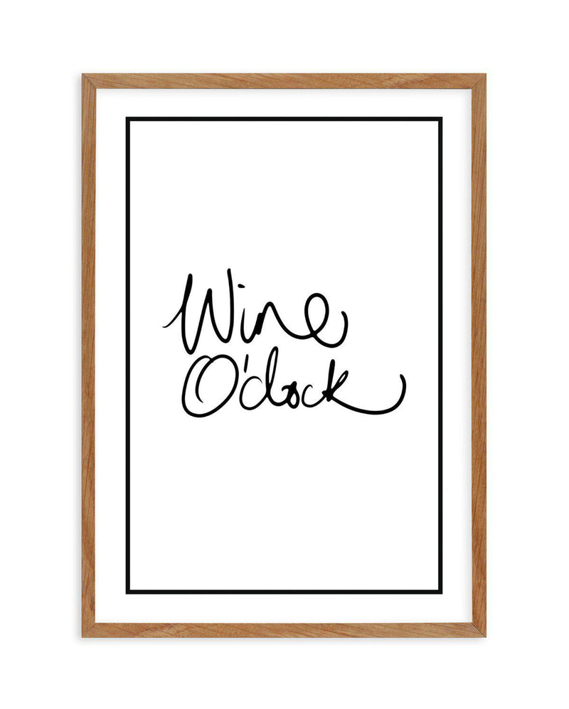 Wine O'Clock | 2 Colour Options Art Print-PRINT-Olive et Oriel-Olive et Oriel-50x70 cm | 19.6" x 27.5"-Walnut-With White Border-Buy-Australian-Art-Prints-Online-with-Olive-et-Oriel-Your-Artwork-Specialists-Austrailia-Decorate-With-Coastal-Photo-Wall-Art-Prints-From-Our-Beach-House-Artwork-Collection-Fine-Poster-and-Framed-Artwork