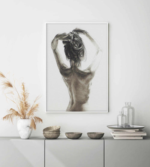 Woman in Charcoal Art Print-PRINT-Olive et Oriel-Olive et Oriel-Buy-Australian-Art-Prints-Online-with-Olive-et-Oriel-Your-Artwork-Specialists-Austrailia-Decorate-With-Coastal-Photo-Wall-Art-Prints-From-Our-Beach-House-Artwork-Collection-Fine-Poster-and-Framed-Artwork
