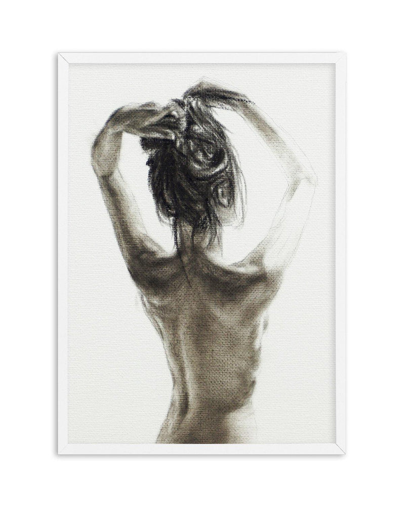 Woman in Charcoal Art Print-PRINT-Olive et Oriel-Olive et Oriel-A5 | 5.8" x 8.3" | 14.8 x 21cm-White-With White Border-Buy-Australian-Art-Prints-Online-with-Olive-et-Oriel-Your-Artwork-Specialists-Austrailia-Decorate-With-Coastal-Photo-Wall-Art-Prints-From-Our-Beach-House-Artwork-Collection-Fine-Poster-and-Framed-Artwork