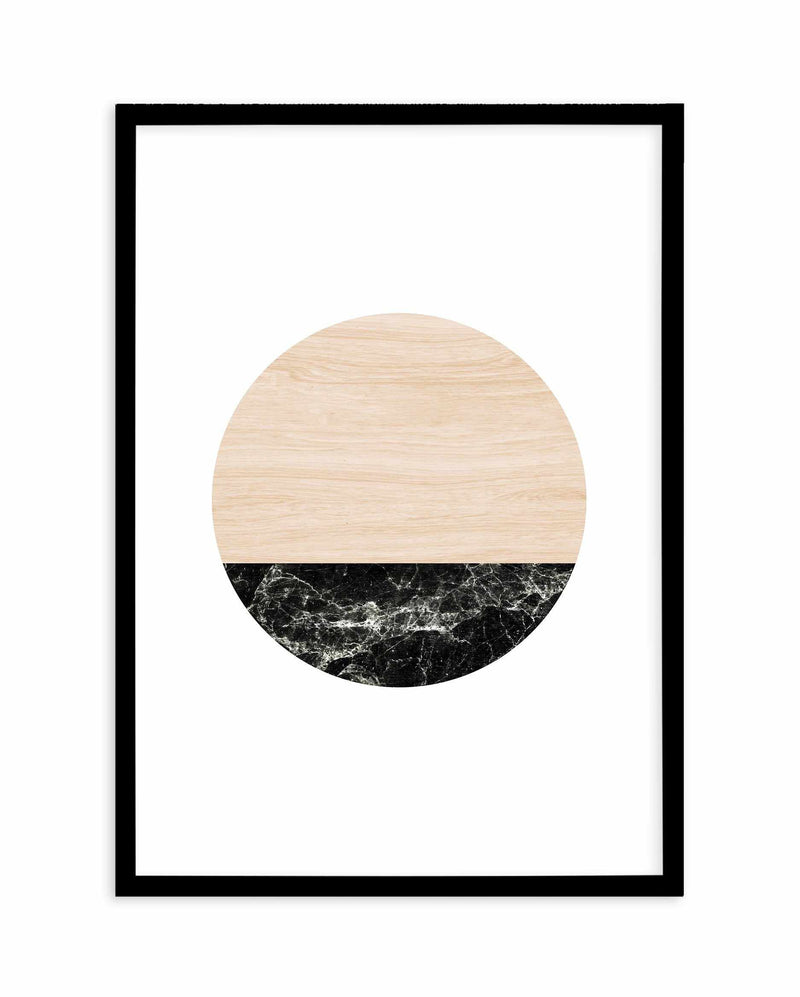 Wooden Marble Moon Art Print-PRINT-Olive et Oriel-Olive et Oriel-A5 | 5.8" x 8.3" | 14.8 x 21cm-Black-With White Border-Buy-Australian-Art-Prints-Online-with-Olive-et-Oriel-Your-Artwork-Specialists-Austrailia-Decorate-With-Coastal-Photo-Wall-Art-Prints-From-Our-Beach-House-Artwork-Collection-Fine-Poster-and-Framed-Artwork