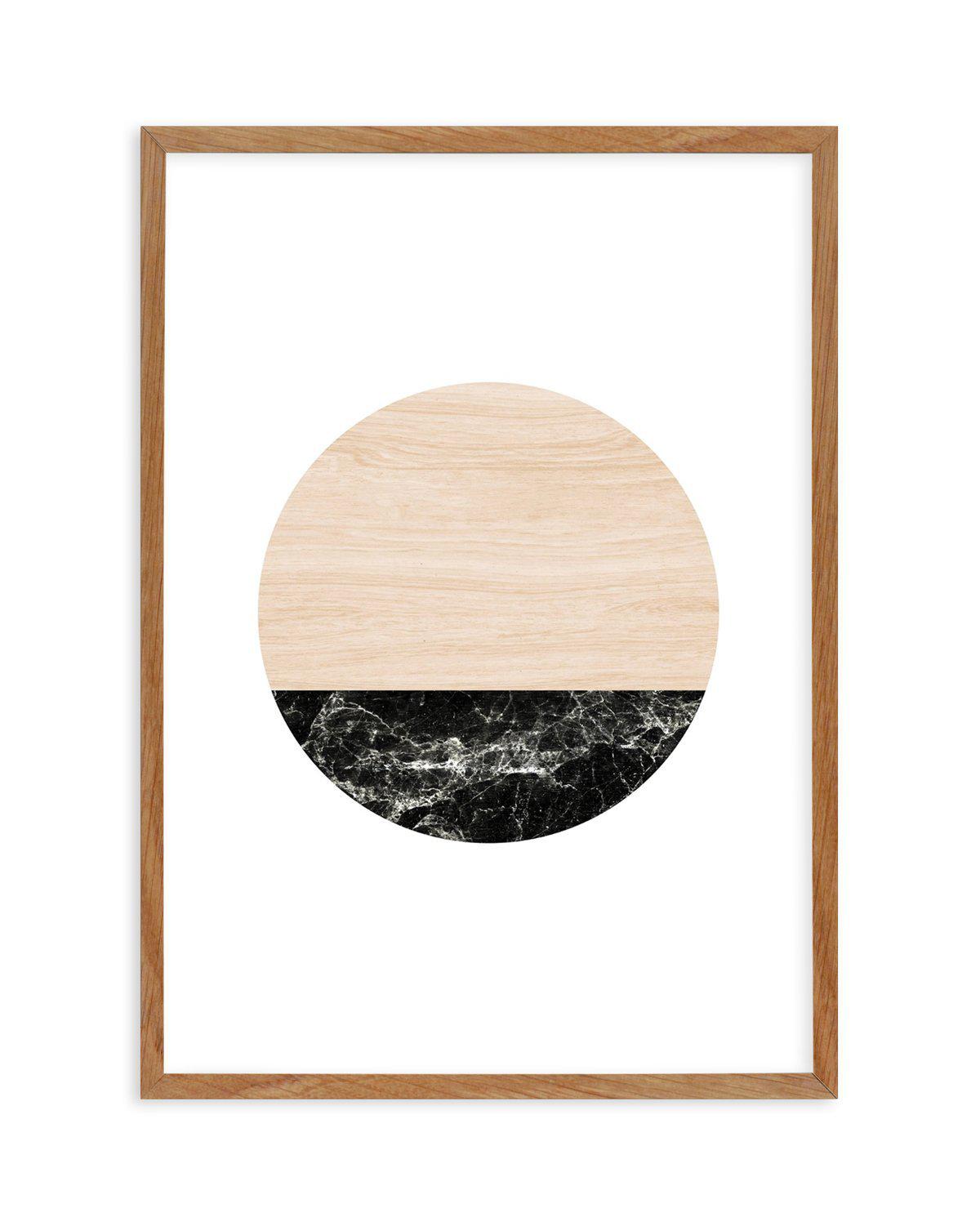 Wooden Marble Moon Art Print-PRINT-Olive et Oriel-Olive et Oriel-50x70 cm | 19.6" x 27.5"-Walnut-With White Border-Buy-Australian-Art-Prints-Online-with-Olive-et-Oriel-Your-Artwork-Specialists-Austrailia-Decorate-With-Coastal-Photo-Wall-Art-Prints-From-Our-Beach-House-Artwork-Collection-Fine-Poster-and-Framed-Artwork