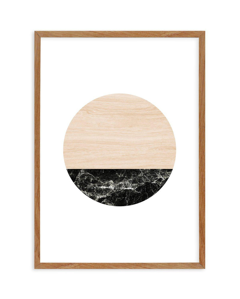Wooden Marble Moon Art Print-PRINT-Olive et Oriel-Olive et Oriel-50x70 cm | 19.6" x 27.5"-Walnut-With White Border-Buy-Australian-Art-Prints-Online-with-Olive-et-Oriel-Your-Artwork-Specialists-Austrailia-Decorate-With-Coastal-Photo-Wall-Art-Prints-From-Our-Beach-House-Artwork-Collection-Fine-Poster-and-Framed-Artwork