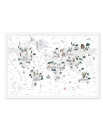 World Map | Wilderness Art Print-PRINT-Olive et Oriel-Olive et Oriel-A5 | 5.8" x 8.3" | 14.8 x 21cm-White-With White Border-Buy-Australian-Art-Prints-Online-with-Olive-et-Oriel-Your-Artwork-Specialists-Austrailia-Decorate-With-Coastal-Photo-Wall-Art-Prints-From-Our-Beach-House-Artwork-Collection-Fine-Poster-and-Framed-Artwork