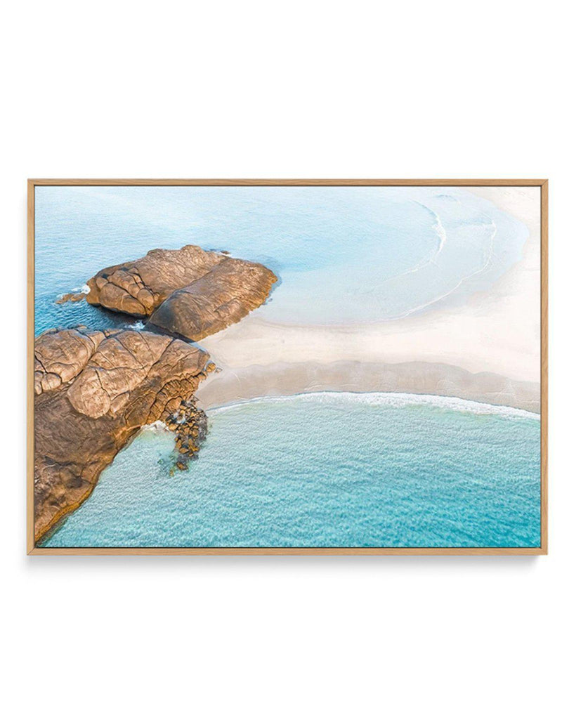 Wylie Bay Rocks | Framed Canvas-CANVAS-You can shop wall art online with Olive et Oriel for everything from abstract art to fun kids wall art. Our beautiful modern art prints and canvas art are available from large canvas prints to wall art paintings and our proudly Australian artwork collection offers only the highest quality framed large wall art and canvas art Australia - You can buy fashion photography prints or Hampton print posters and paintings on canvas from Olive et Oriel and have them 