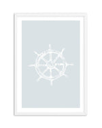 Yacht Wheel | 2 Colour Options Art Print-PRINT-Olive et Oriel-Olive et Oriel-A5 | 5.8" x 8.3" | 14.8 x 21cm-White-With White Border-Buy-Australian-Art-Prints-Online-with-Olive-et-Oriel-Your-Artwork-Specialists-Austrailia-Decorate-With-Coastal-Photo-Wall-Art-Prints-From-Our-Beach-House-Artwork-Collection-Fine-Poster-and-Framed-Artwork