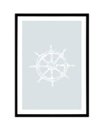 Yacht Wheel | 2 Colour Options Art Print-PRINT-Olive et Oriel-Olive et Oriel-A5 | 5.8" x 8.3" | 14.8 x 21cm-Black-With White Border-Buy-Australian-Art-Prints-Online-with-Olive-et-Oriel-Your-Artwork-Specialists-Austrailia-Decorate-With-Coastal-Photo-Wall-Art-Prints-From-Our-Beach-House-Artwork-Collection-Fine-Poster-and-Framed-Artwork