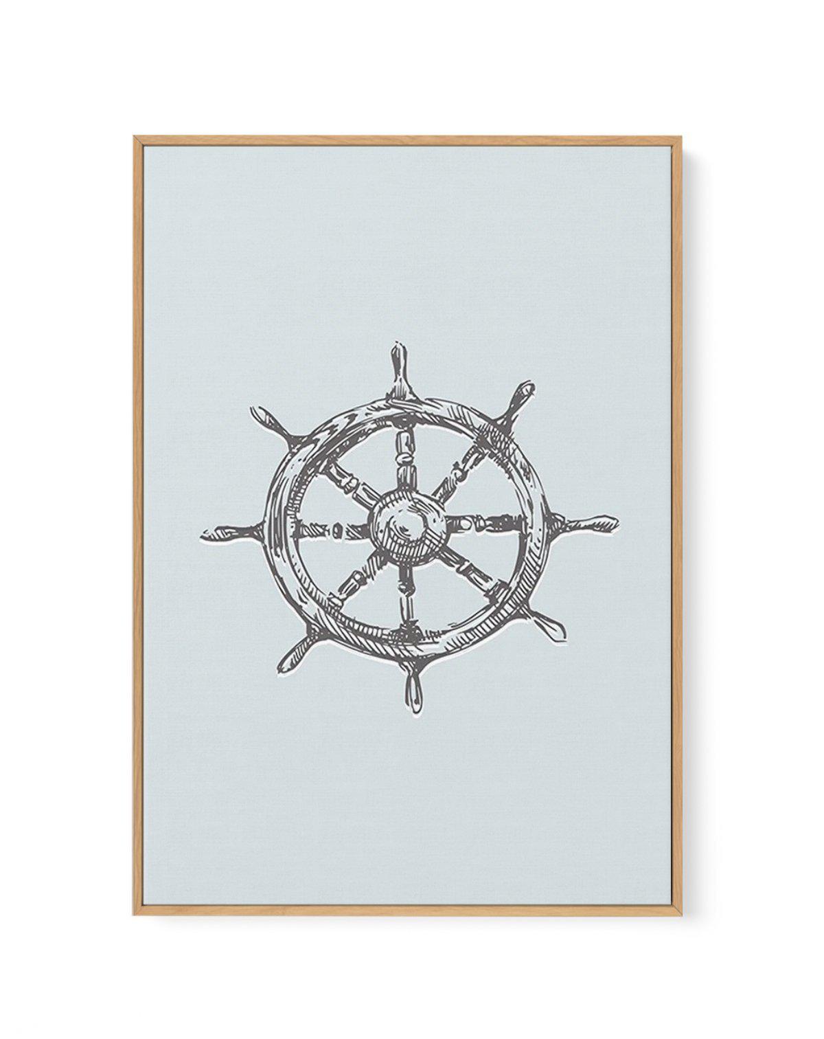 Yacht Wheel | 2 Colour Options | Framed Canvas-CANVAS-You can shop wall art online with Olive et Oriel for everything from abstract art to fun kids wall art. Our beautiful modern art prints and canvas art are available from large canvas prints to wall art paintings and our proudly Australian artwork collection offers only the highest quality framed large wall art and canvas art Australia - You can buy fashion photography prints or Hampton print posters and paintings on canvas from Olive et Oriel