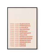 You Are Fabulous | Framed Canvas-CANVAS-You can shop wall art online with Olive et Oriel for everything from abstract art to fun kids wall art. Our beautiful modern art prints and canvas art are available from large canvas prints to wall art paintings and our proudly Australian artwork collection offers only the highest quality framed large wall art and canvas art Australia - You can buy fashion photography prints or Hampton print posters and paintings on canvas from Olive et Oriel and have them