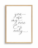 You Are My One & Only Art Print-PRINT-Olive et Oriel-Olive et Oriel-A5 | 5.8" x 8.3" | 14.8 x 21cm-Oak-With White Border-Buy-Australian-Art-Prints-Online-with-Olive-et-Oriel-Your-Artwork-Specialists-Austrailia-Decorate-With-Coastal-Photo-Wall-Art-Prints-From-Our-Beach-House-Artwork-Collection-Fine-Poster-and-Framed-Artwork
