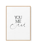 You, Me, Oui - Hand scripted | Framed Canvas-CANVAS-You can shop wall art online with Olive et Oriel for everything from abstract art to fun kids wall art. Our beautiful modern art prints and canvas art are available from large canvas prints to wall art paintings and our proudly Australian artwork collection offers only the highest quality framed large wall art and canvas art Australia - You can buy fashion photography prints or Hampton print posters and paintings on canvas from Olive et Oriel a