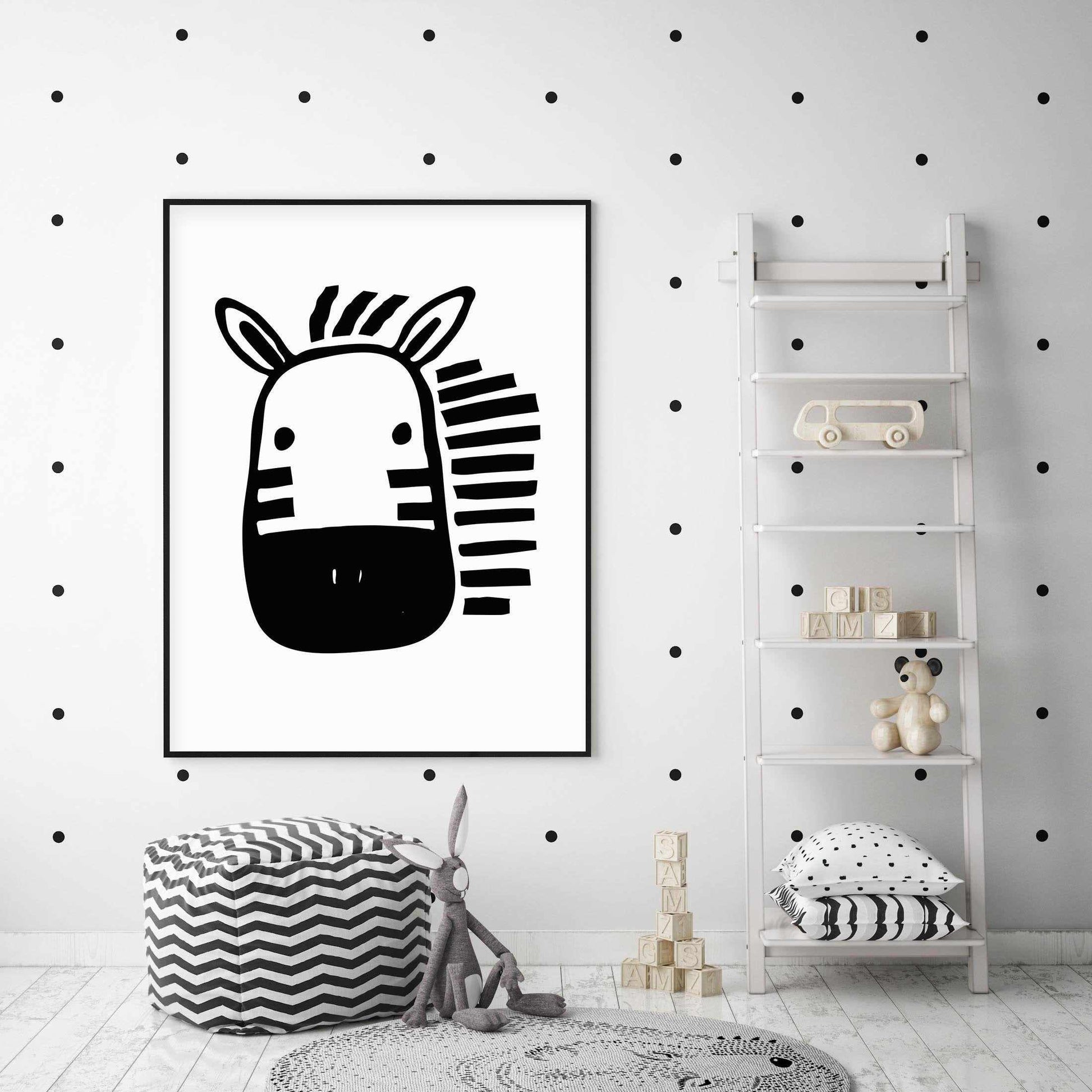 Zebra B&W Art Print-PRINT-Olive et Oriel-Olive et Oriel-Buy-Australian-Art-Prints-Online-with-Olive-et-Oriel-Your-Artwork-Specialists-Austrailia-Decorate-With-Coastal-Photo-Wall-Art-Prints-From-Our-Beach-House-Artwork-Collection-Fine-Poster-and-Framed-Artwork