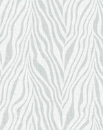 Zebra on Linen in Mist Wallpaper - Olive et Oriel