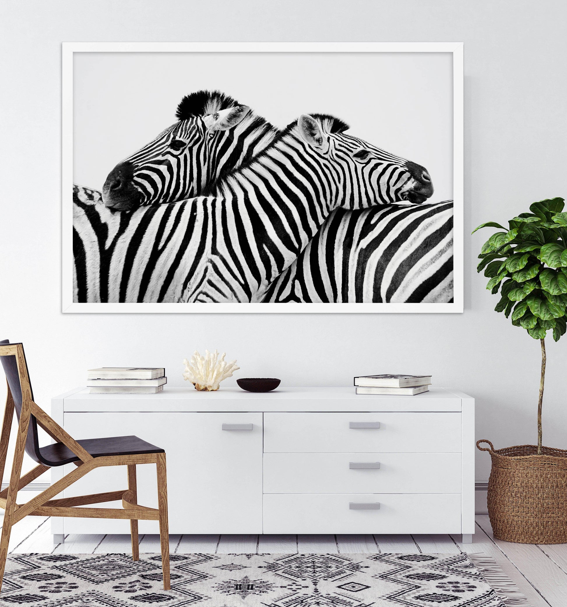 Zebras Embrace | LS Art Print-PRINT-Olive et Oriel-Olive et Oriel-Buy-Australian-Art-Prints-Online-with-Olive-et-Oriel-Your-Artwork-Specialists-Austrailia-Decorate-With-Coastal-Photo-Wall-Art-Prints-From-Our-Beach-House-Artwork-Collection-Fine-Poster-and-Framed-Artwork