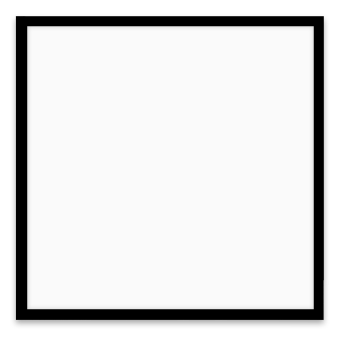 Black finish, standard acrylic frame