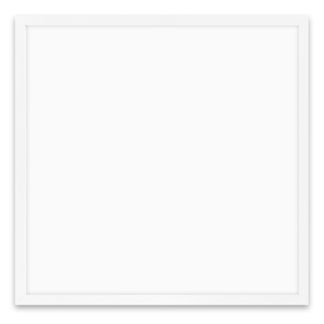 White finish, standard acrylic frame